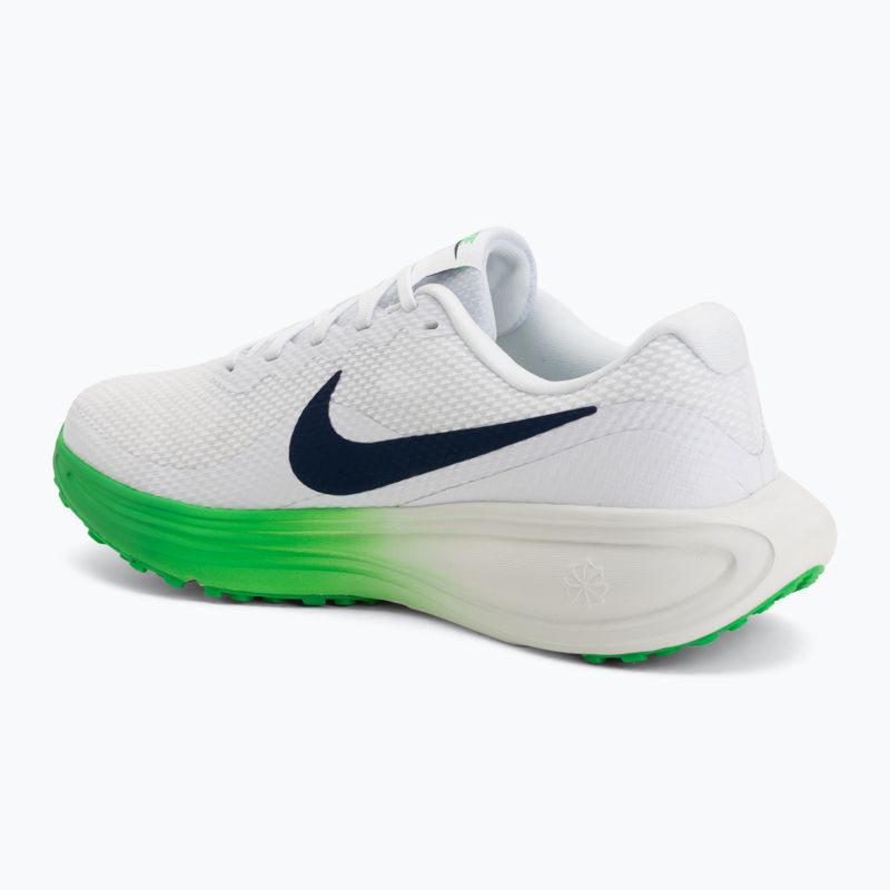 Scarpe da corsa uomo Nike Revolution 8 white/green spark/midnight navy 2