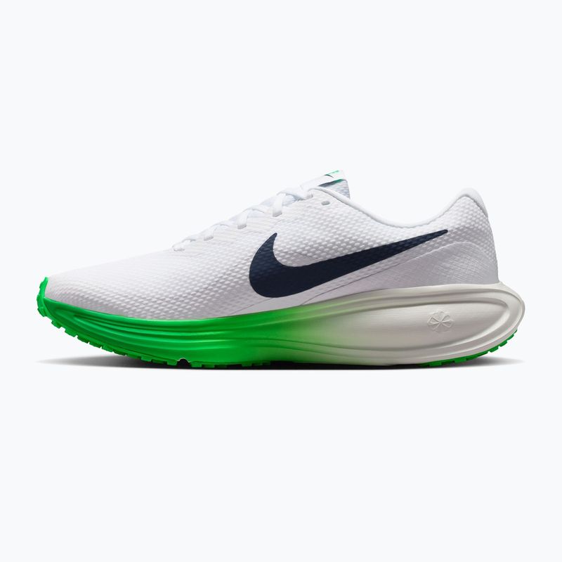 Scarpe da corsa uomo Nike Revolution 8 white/green spark/midnight navy 2