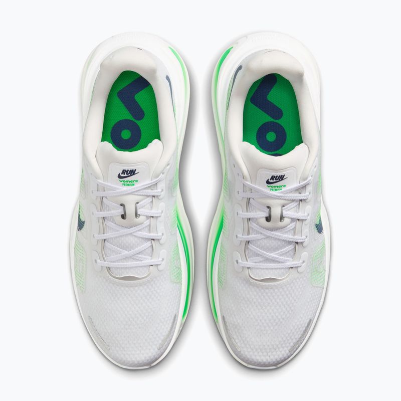 Scarpe da corsa uomo Nike Vomero Premium white/green spark/midnight navy 5
