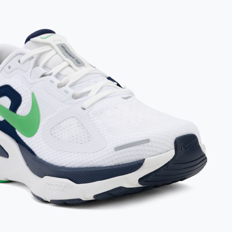 Scarpe da corsa uomo Nike Structure Plus white/midnight navy/green spark 7