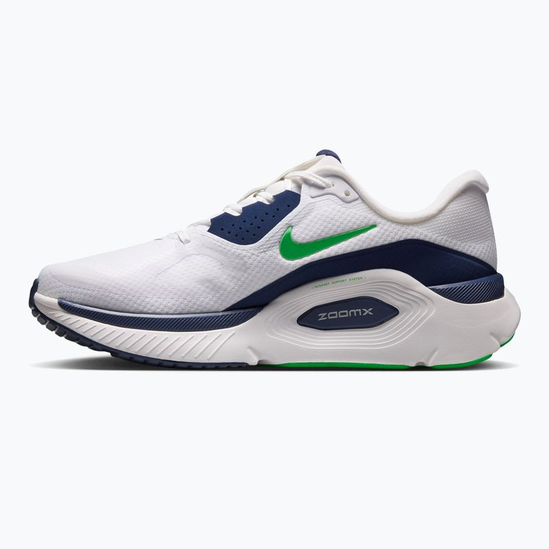 Scarpe da corsa uomo Nike Structure Plus white/midnight navy/green spark 2