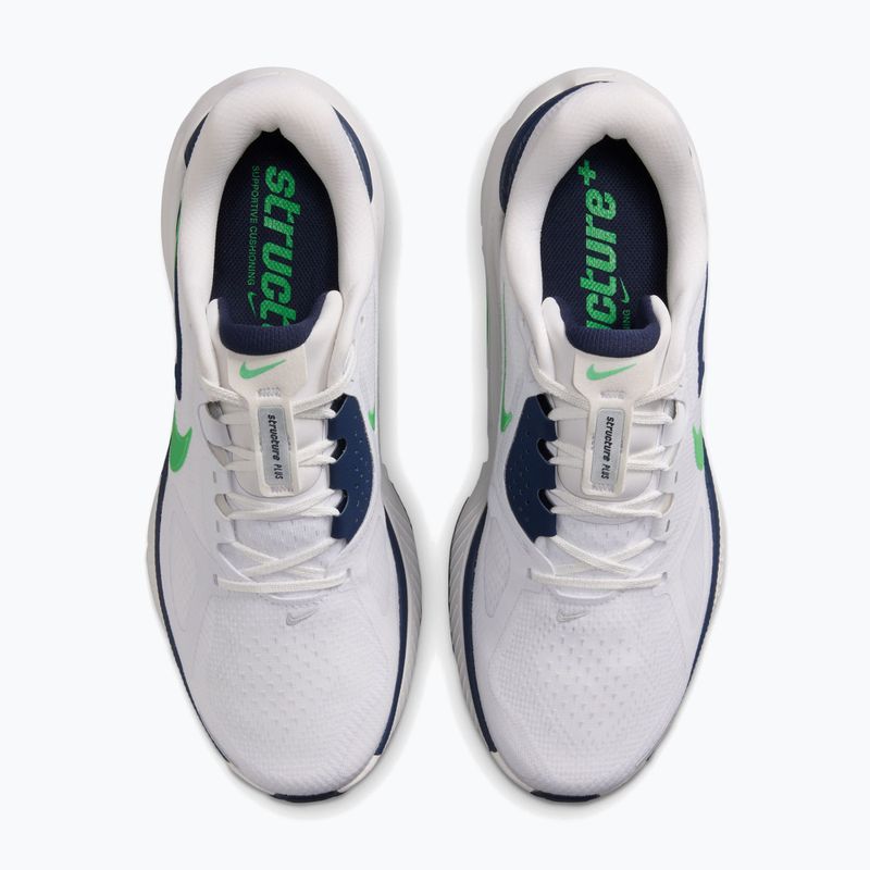 Scarpe da corsa uomo Nike Structure Plus white/midnight navy/green spark 5