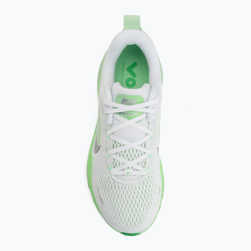 Scarpe da corsa donna Nike Vomero 18 white/illusion green/metallic silver 5