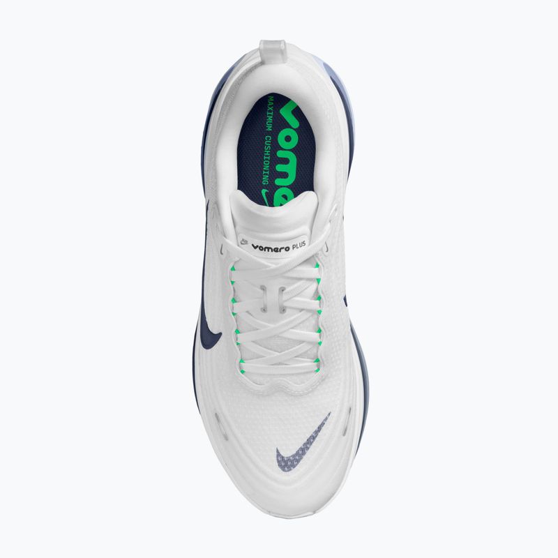Scarpe da corsa uomo Nike Vomero Plus white/green spark/midnight navy 4