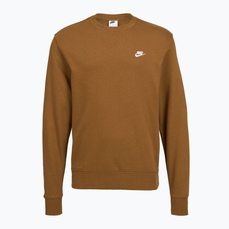 Felpa da uomo Nike Club ale brown/white 7