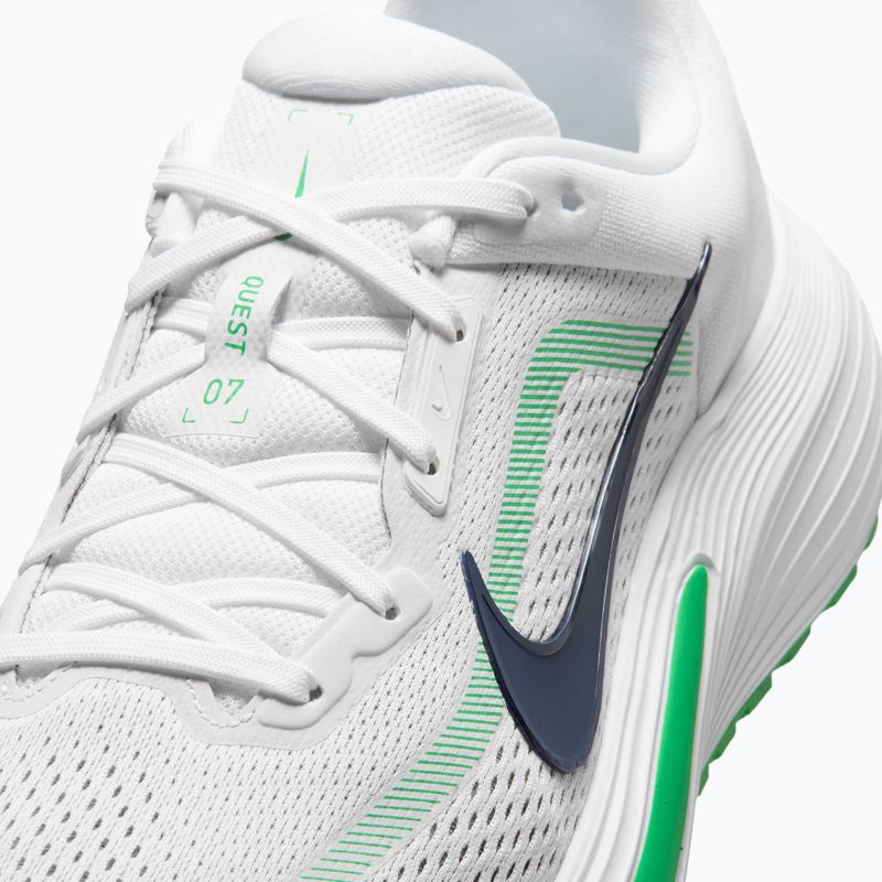 Scarpe da corsa uomo Nike Quest 7 white/green spark/midnight navy 7