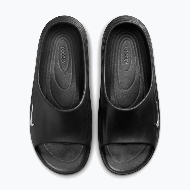 Ciabatte da uomo Nike ReactX Rejuven8 black/gamma blue/metallic silver 4