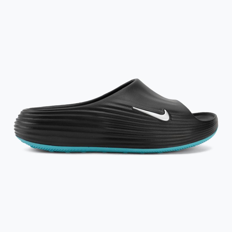 Ciabatte da uomo Nike ReactX Rejuven8 black/gamma blue/metallic silver 2