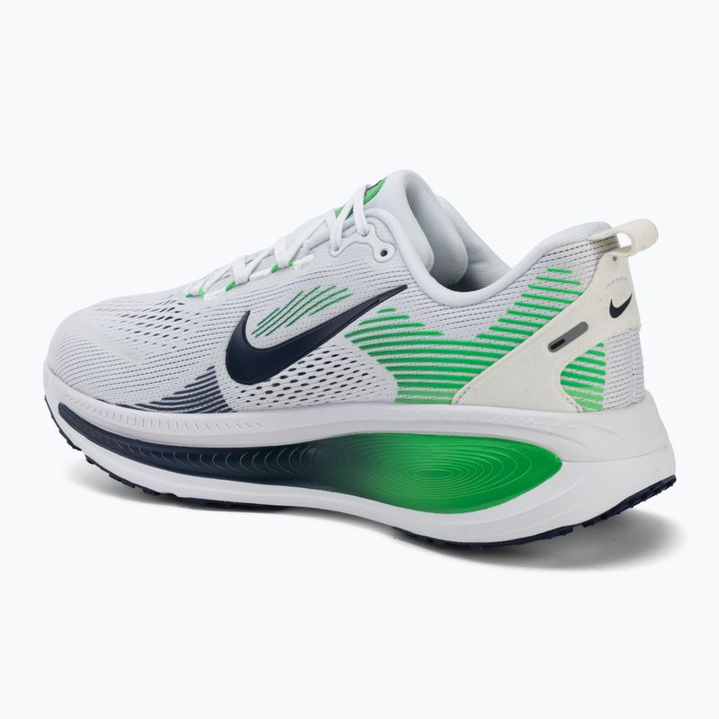 Scarpe da corsa uomo Nike Vomero 18 white/green spark/midnight navy 3