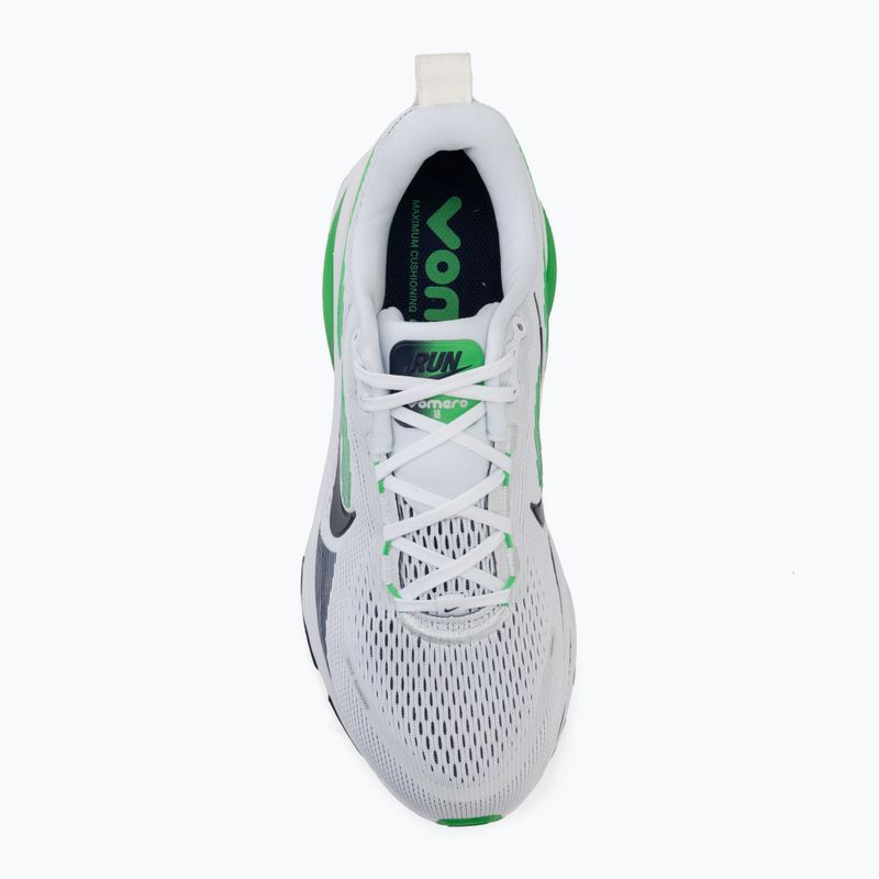 Scarpe da corsa uomo Nike Vomero 18 white/green spark/midnight navy 5