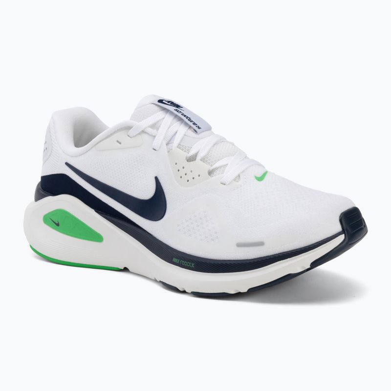 Scarpe da corsa uomo Nike Structure 26 white/green spark/midnight navy