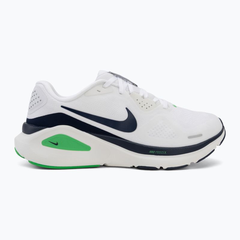 Scarpe da corsa uomo Nike Structure 26 white/green spark/midnight navy 2