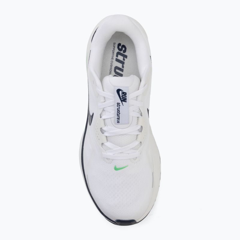 Scarpe da corsa uomo Nike Structure 26 white/green spark/midnight navy 5