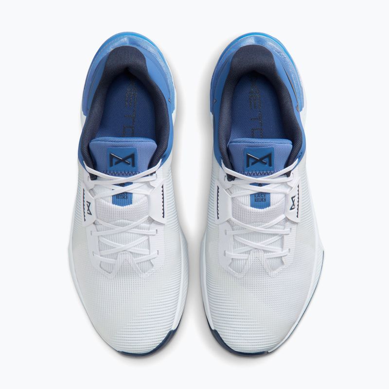 Scarpe da allenamento uomo Nike Metcon 10 white/indigo storm/volt/thunder blue 4