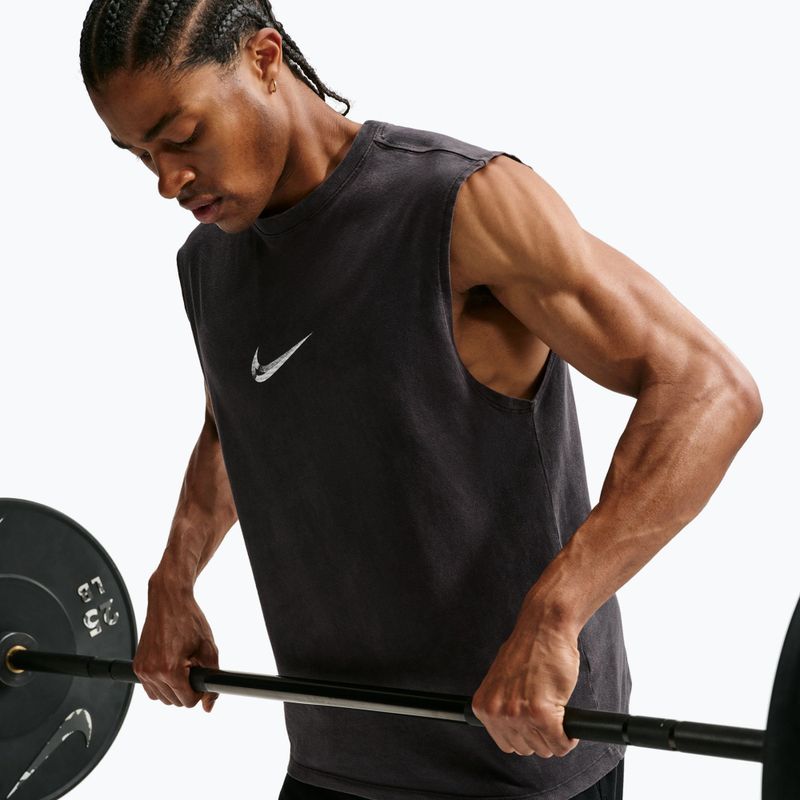 Maglia training da uomo Nike Sleeveless T-Shirt black/white 5