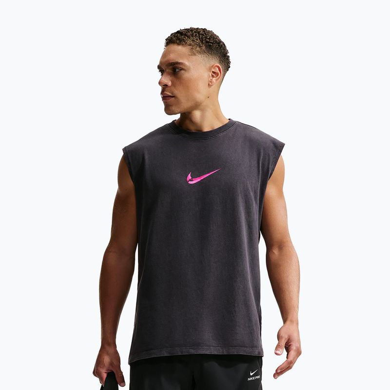 Maglia training da uomo Nike Sleeveless T-Shirt black/hyper pink