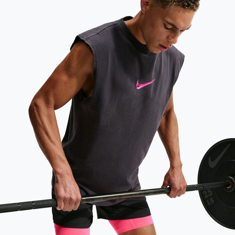 Maglia training da uomo Nike Sleeveless T-Shirt black/hyper pink 4