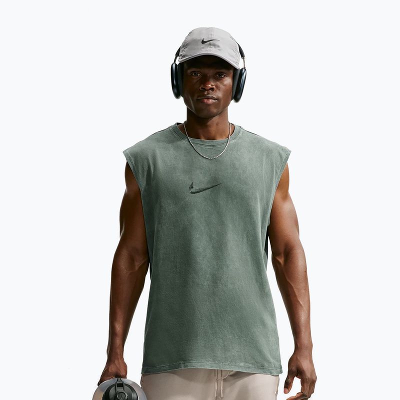 Maglia training da uomo Nike Sleeveless T-Shirt camo green/light army
