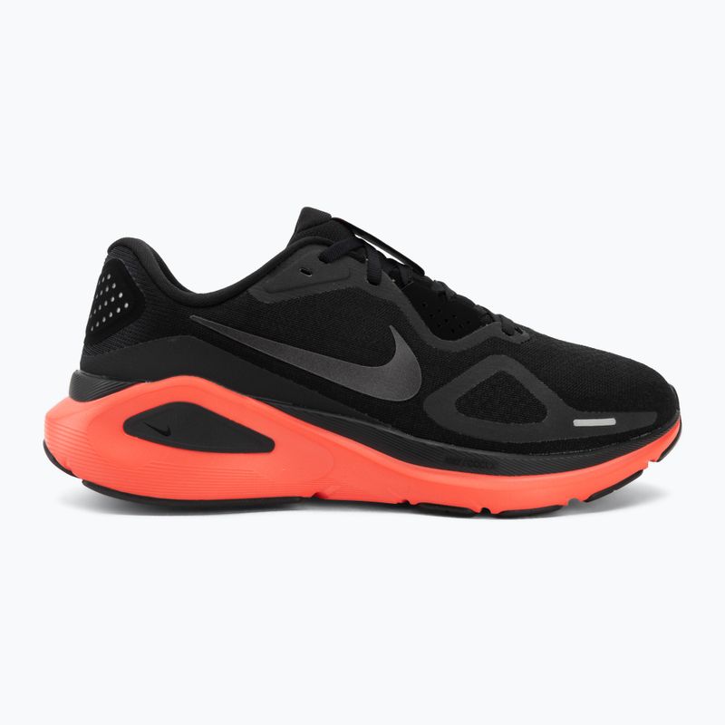 Scarpe da corsa uomo Nike Structure 26 black/bright crimson/metallic dark grey 2