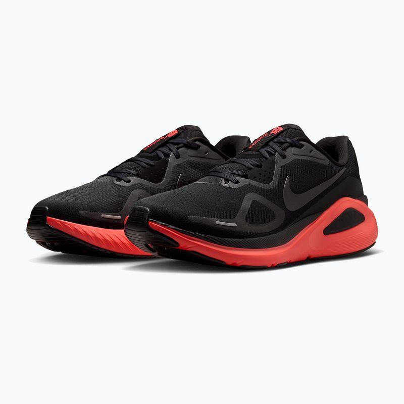 Scarpe da corsa uomo Nike Structure 26 black/bright crimson/metallic dark grey 3