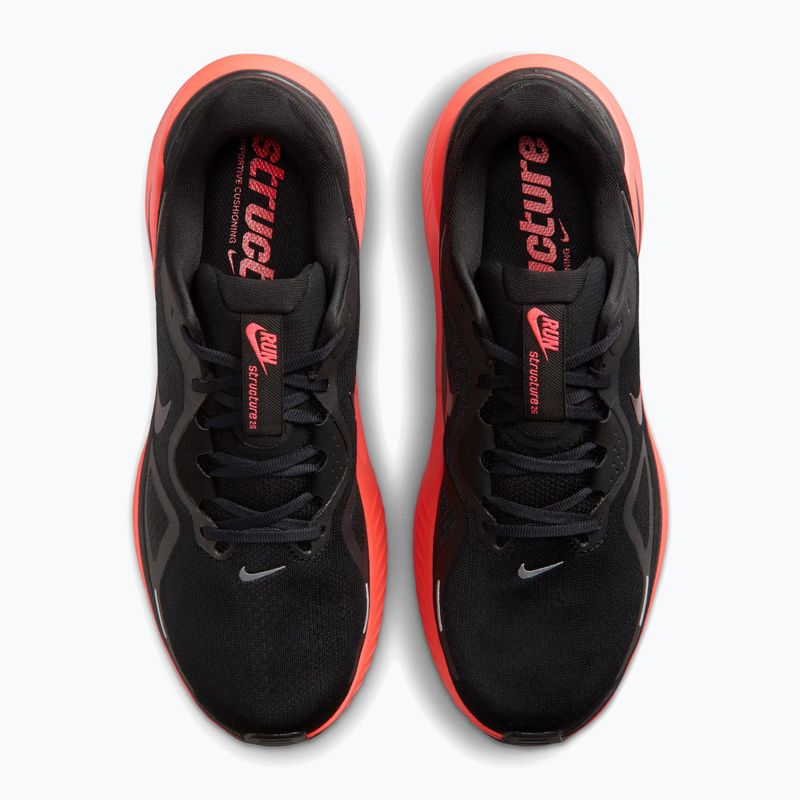 Scarpe da corsa uomo Nike Structure 26 black/bright crimson/metallic dark grey 5