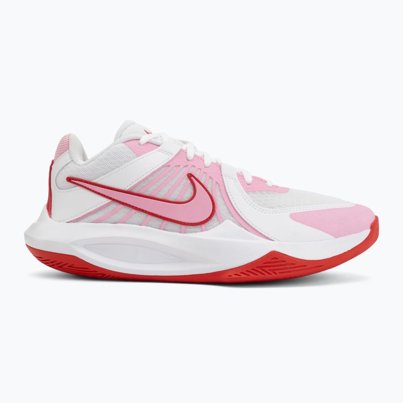 Scarpe da pallavolo Nike Zoom Hyperspeed Court 2 white/pink rise/university red 2
