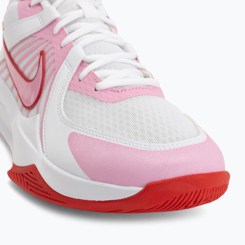 Scarpe da pallavolo Nike Zoom Hyperspeed Court 2 white/pink rise/university red 7