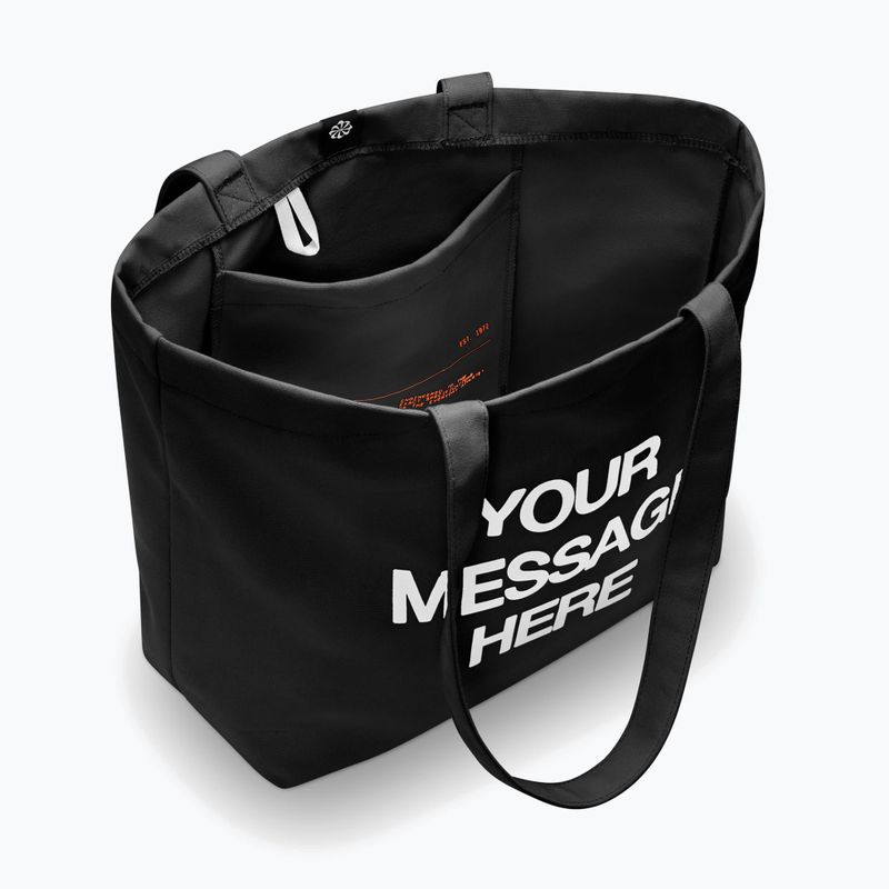 Borsa Nike Heritage "Your Message Here" Tote 22 l black/white/safety orange 4