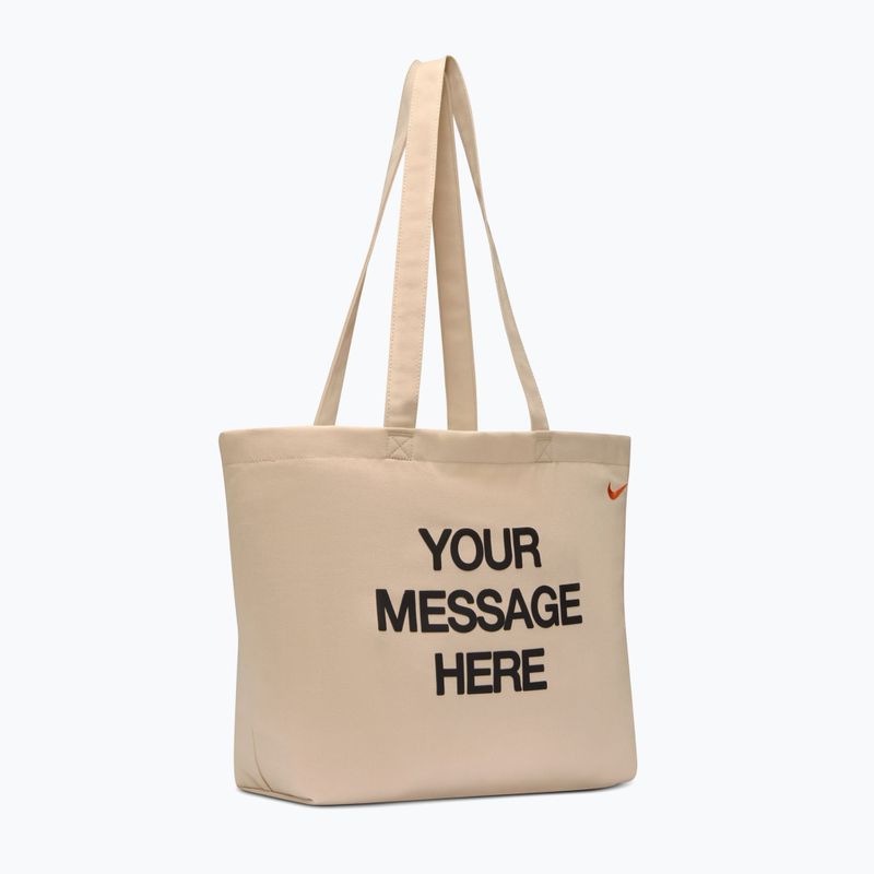 Borsa Nike Heritage "Your Message Here" Tote 22 l oatmeal/safety orange/safety orange 2