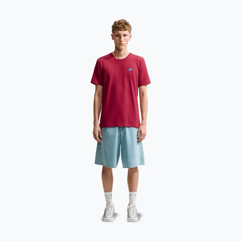 T-shirt da uomo Nike Sportswear Club tough red/football blue 7
