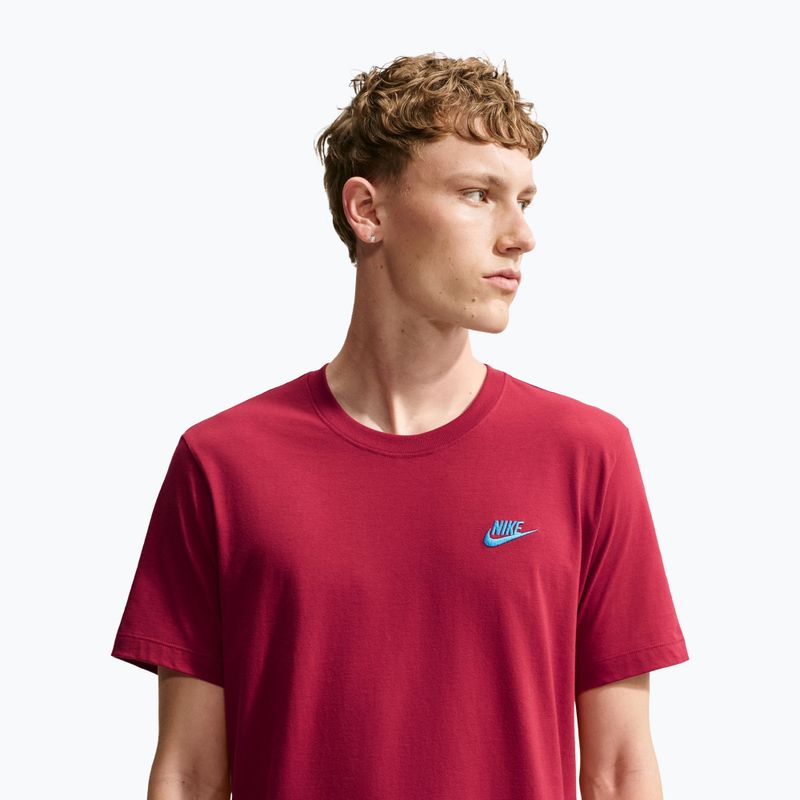 T-shirt da uomo Nike Sportswear Club tough red/football blue 5