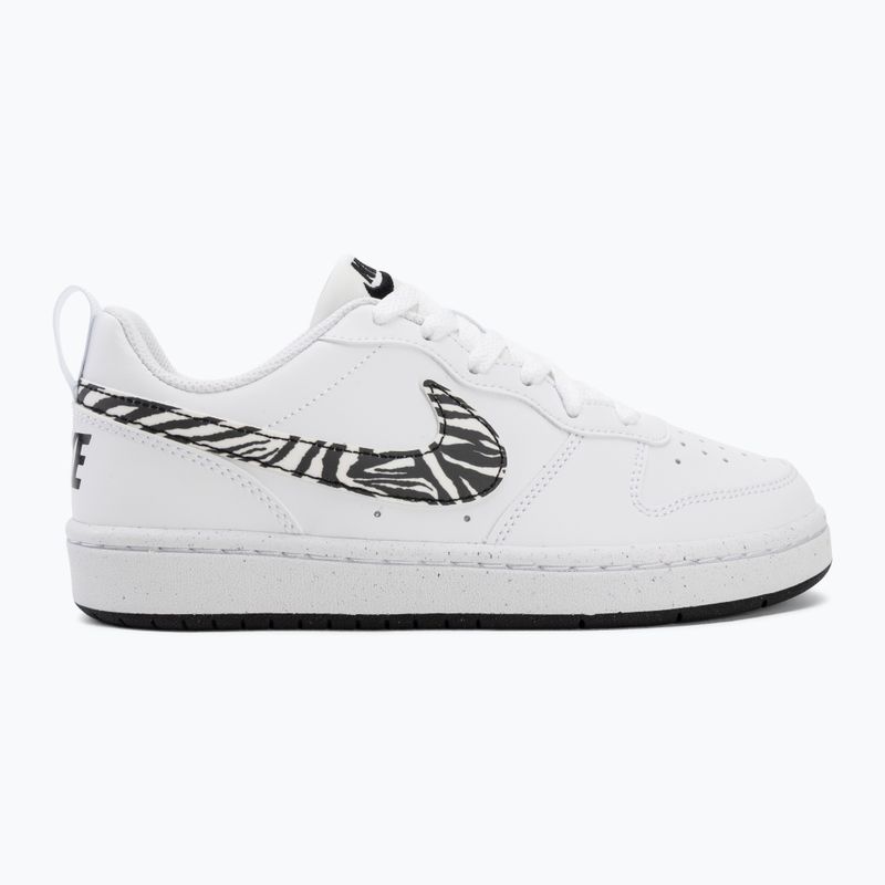 Scarpe Nike Court Borough Low bianche/neri 2