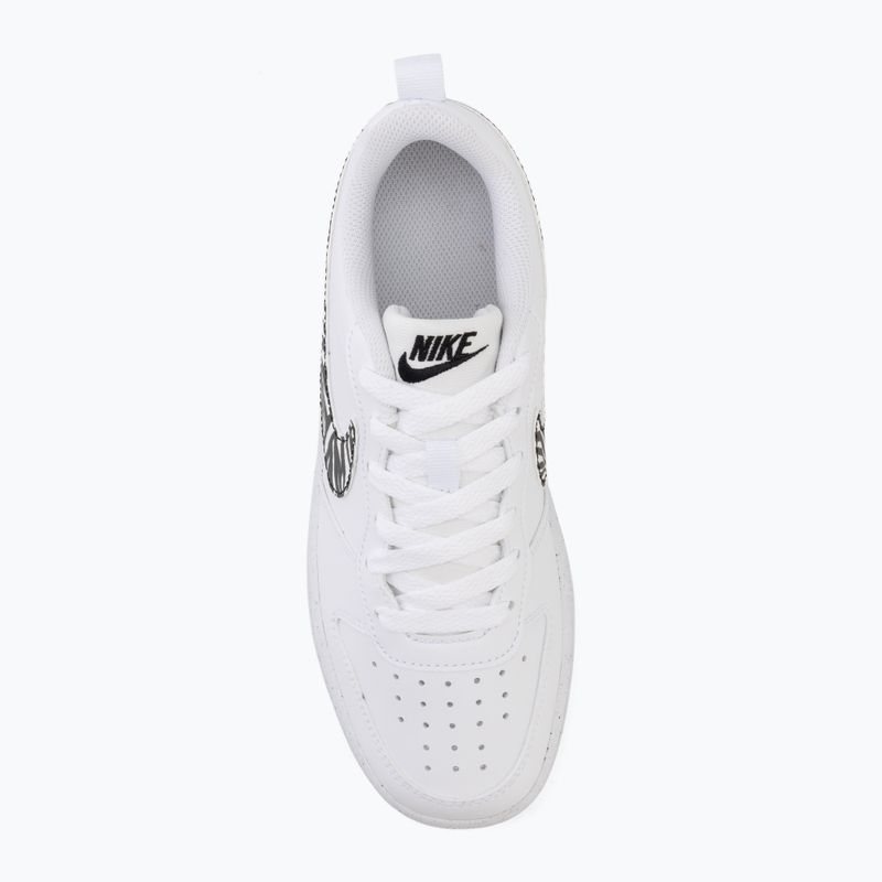 Scarpe Nike Court Borough Low bianche/neri 5