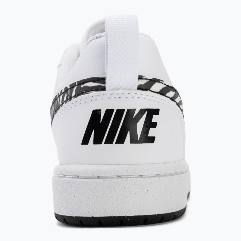 Scarpe Nike Court Borough Low bianche/neri 6