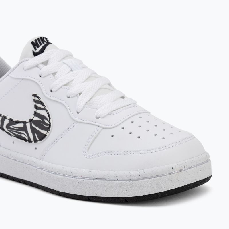Scarpe Nike Court Borough Low bianche/neri 7
