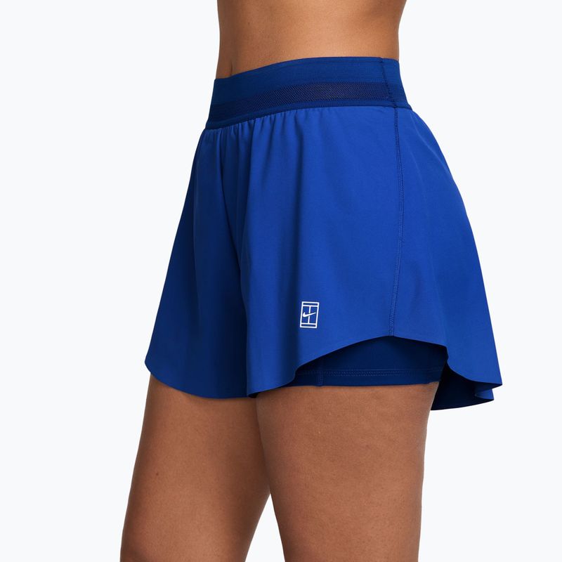 Pantaloncini da tennis da donna Nike Court Ace Advantage old royal/white 3