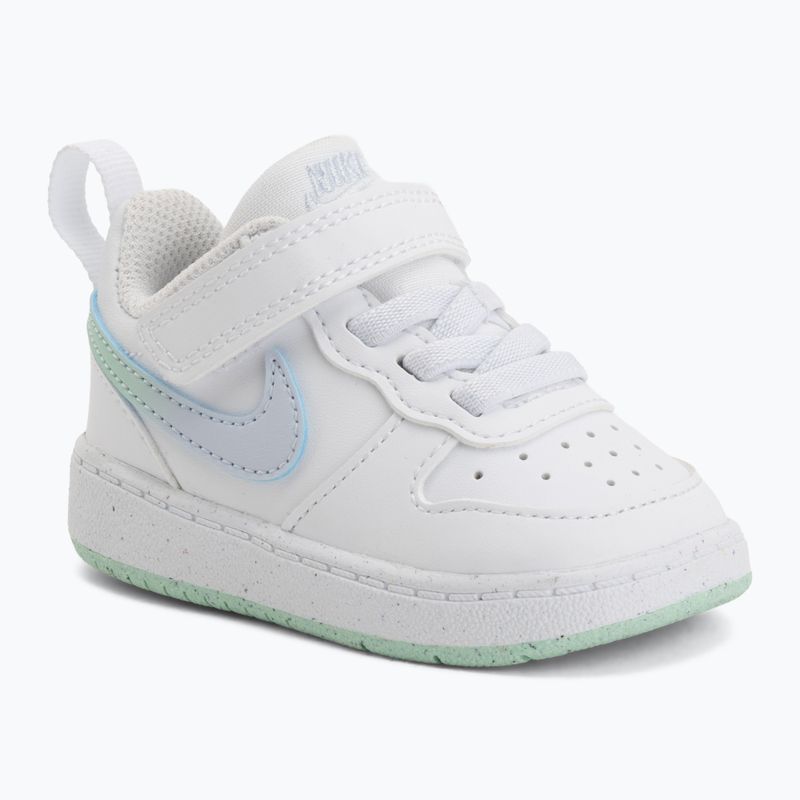Scarpe per bambini Nike Court Borough Low white/football grey/arctic green 6