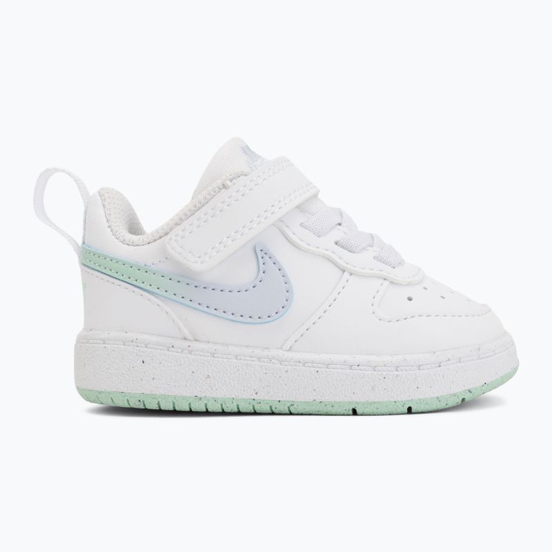 Scarpe per bambini Nike Court Borough Low white/football grey/arctic green 7