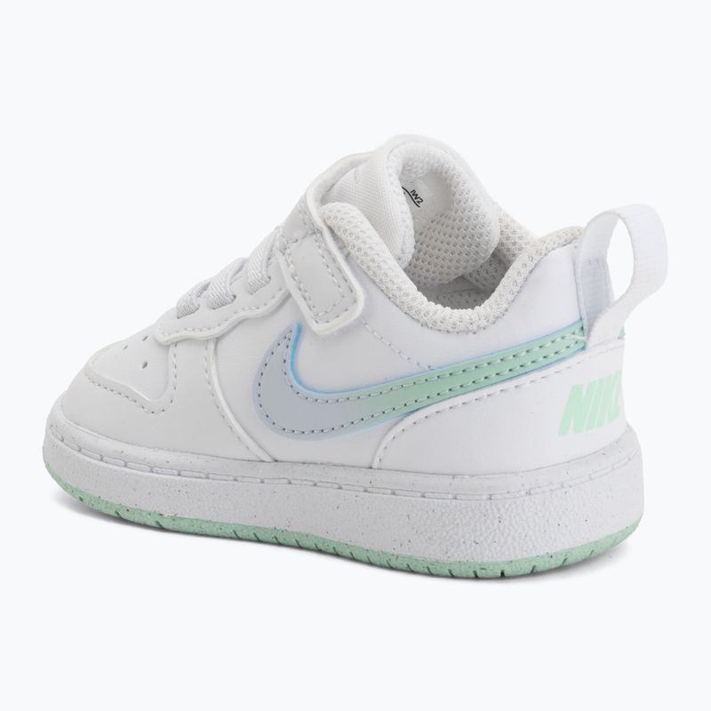 Scarpe per bambini Nike Court Borough Low white/football grey/arctic green 8