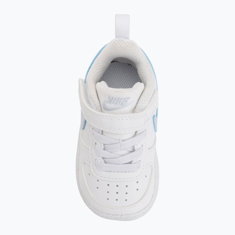 Scarpe per bambini Nike Court Borough Low white/football grey/arctic green 10