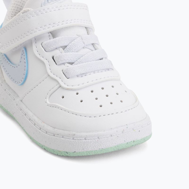 Scarpe per bambini Nike Court Borough Low white/football grey/arctic green 12