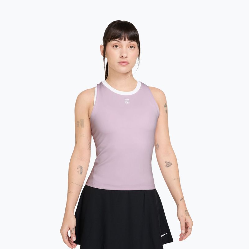 Maglietta da donna Nike Court Dri-Fit Advantage bleached lilac/white