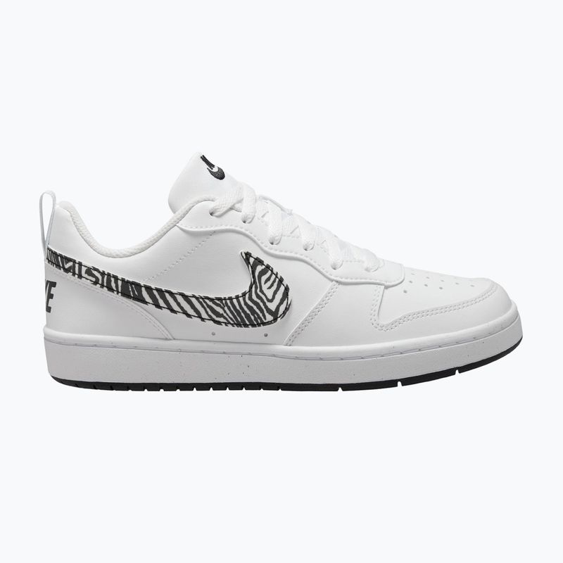 Scarpe Nike Court Borough Low bianche/neri 8