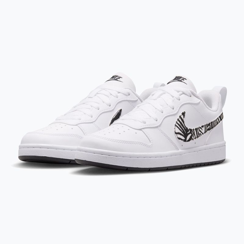 Scarpe Nike Court Borough Low bianche/neri 11
