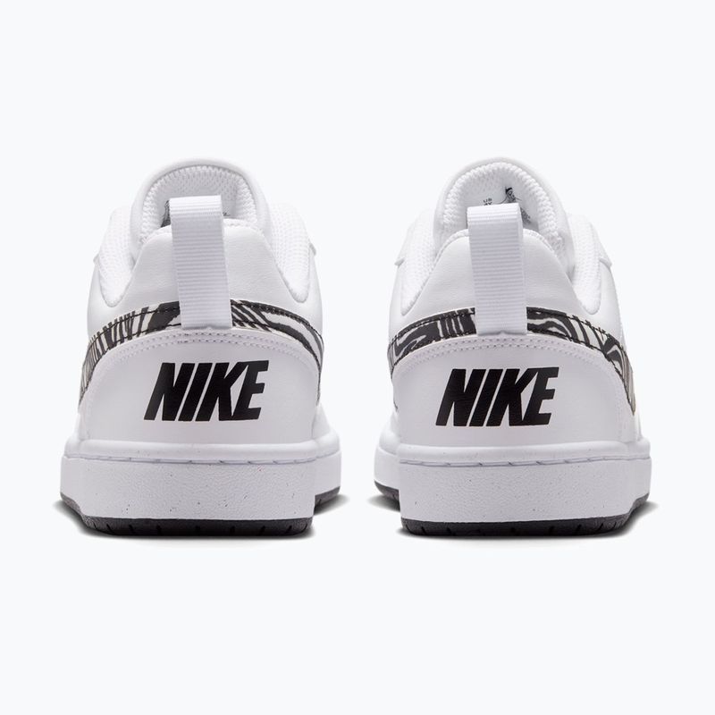 Scarpe Nike Court Borough Low bianche/neri 12