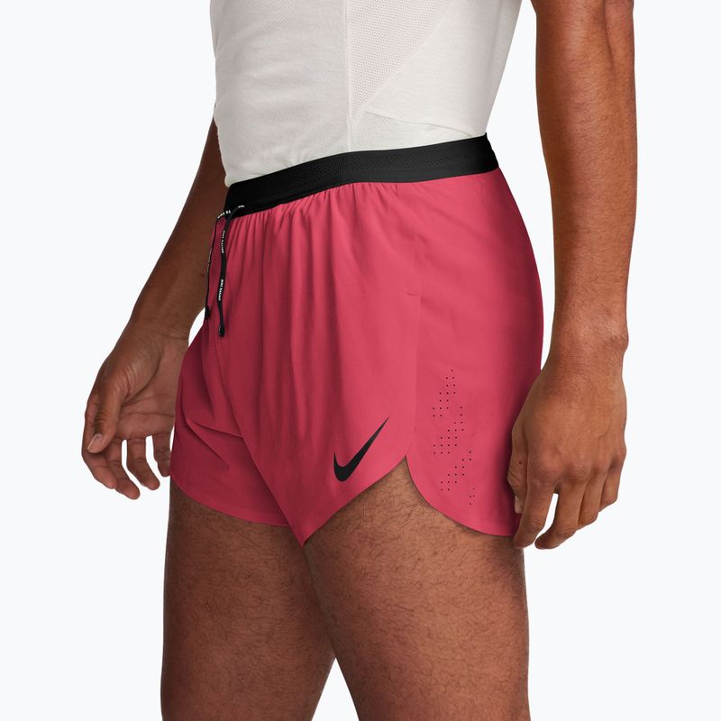 Pantaloncini da corsa da uomo Nike AeroSwift fusion red/black 3