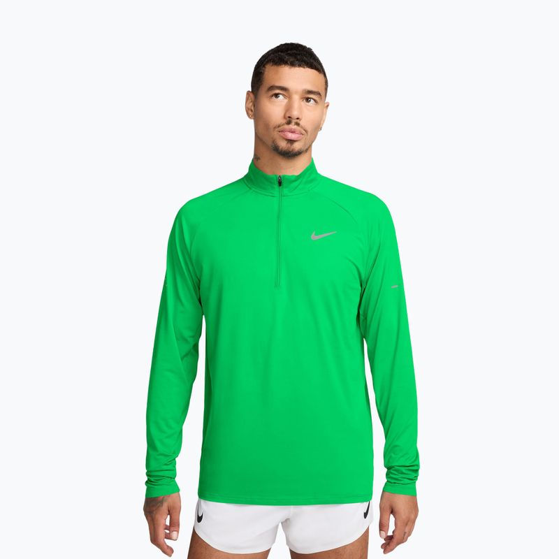 Felpa da corsa uomo Nike Stride 1/4 Zip Dri-Fit green spark