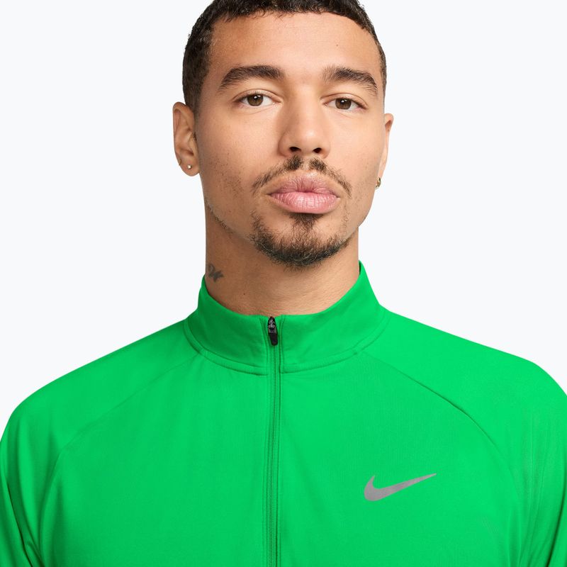 Felpa da corsa uomo Nike Stride 1/4 Zip Dri-Fit green spark 3
