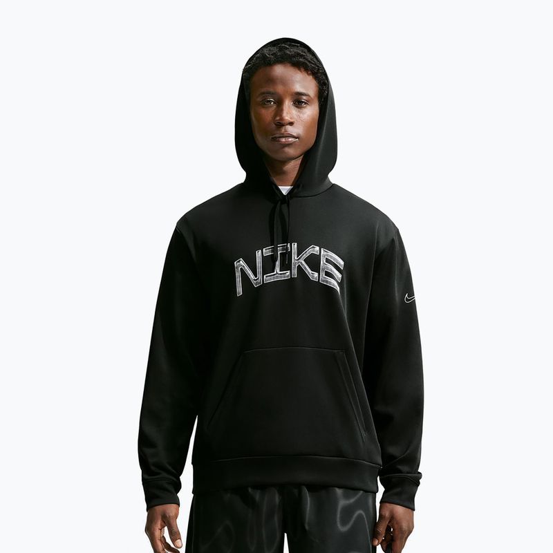 Felpa da allenamento uomo Nike Dri-FIT UV Pullover Hoodie black/white