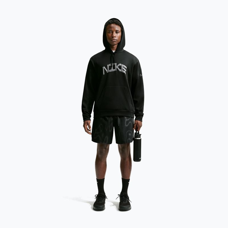 Felpa da allenamento uomo Nike Dri-FIT UV Pullover Hoodie black/white 7